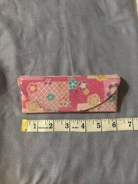 Japanese Handmade Eyeglass Case | Traditional Kimono Fabric | Floral Glasses Sle